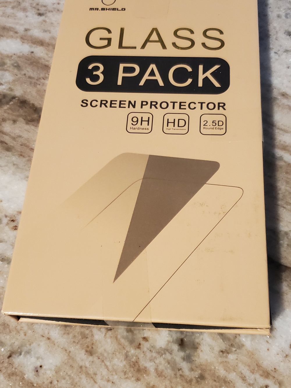 MR.SHIELD Premium Tempered Glass Screen Protector - Beige Packaging